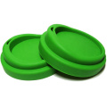 Silicone rubber coffee cup lid and sleeve